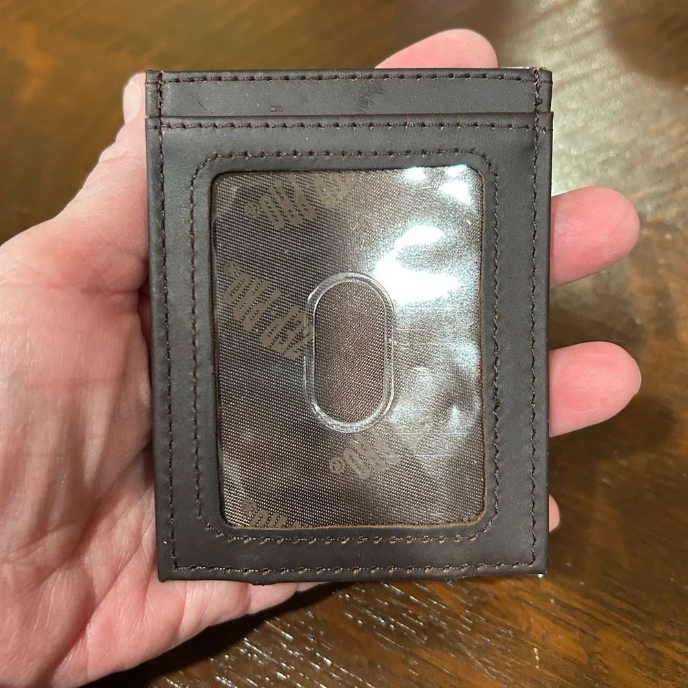 Camo Turkey Leather Card Holder Wallet Brown Green Hunting Outdoor Western C2